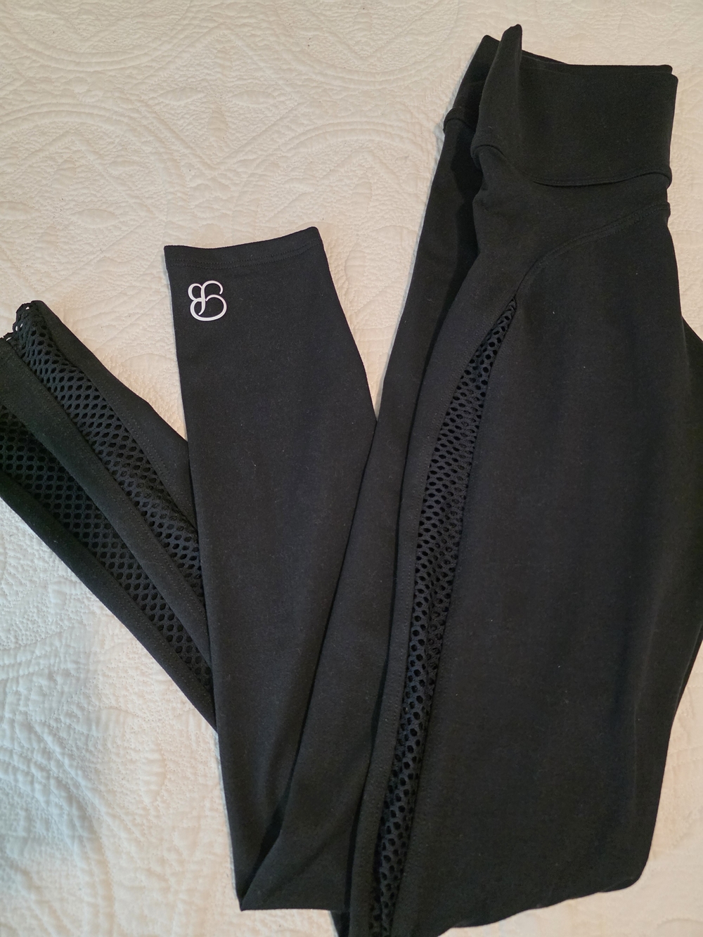 Bombshell Sportswear Black Mesh Panel Leggings